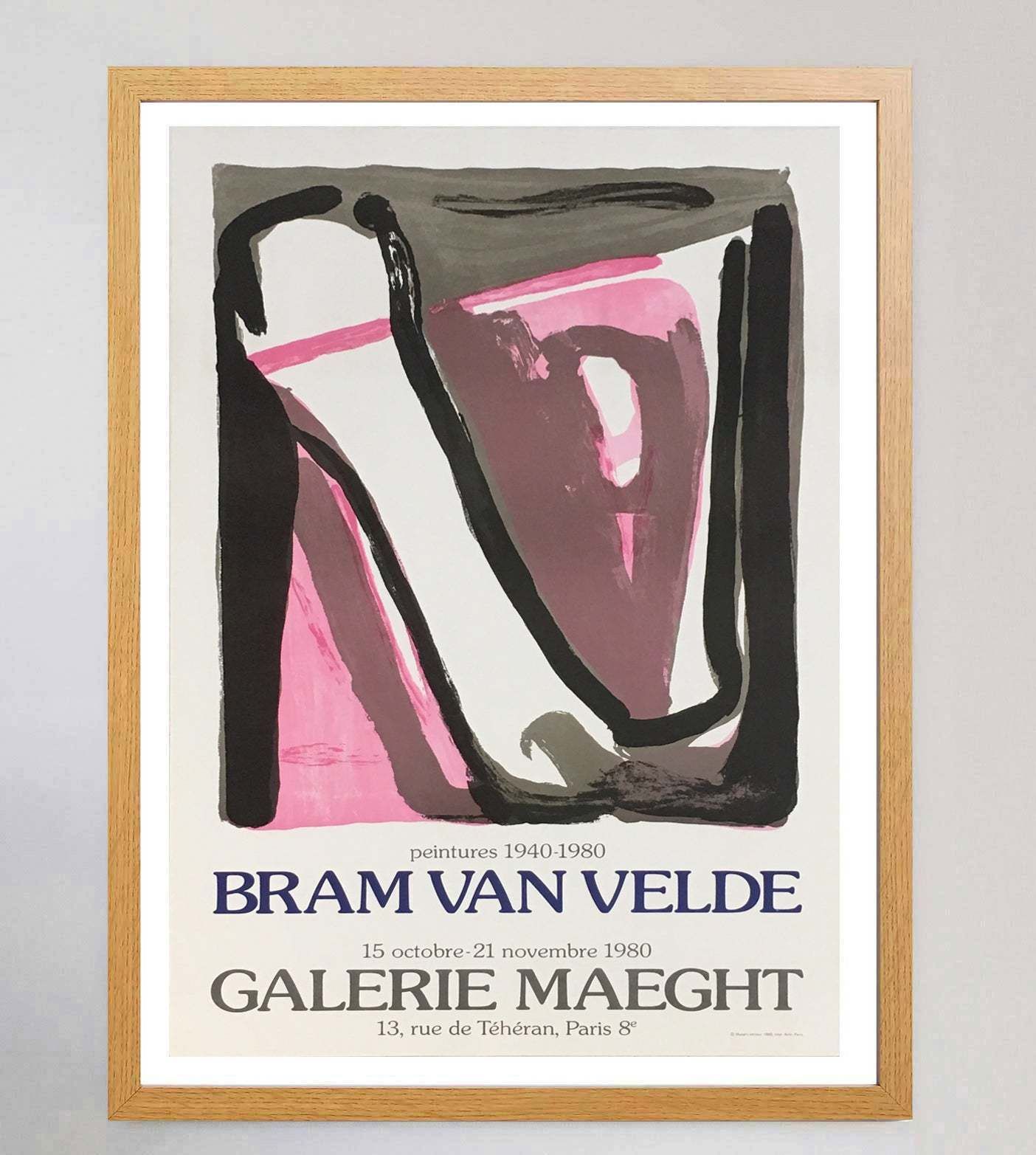 Bram Van Velde   Paintings 1940 1980  Original Vintage Poster photo Art