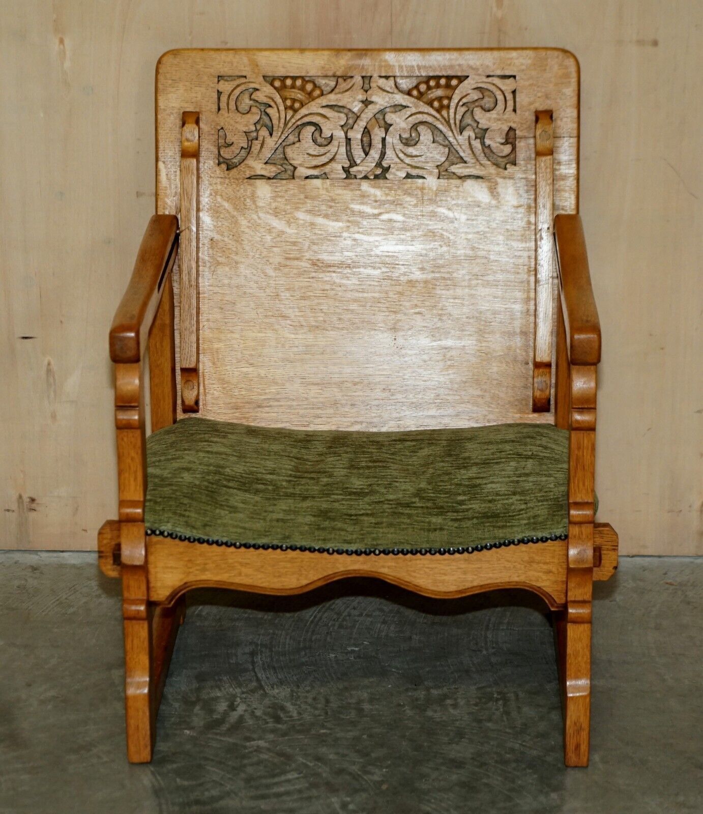 Antique Carved Oak 1890 Attributed To Gillows Metamorphic Library Armchair Table photo for sale