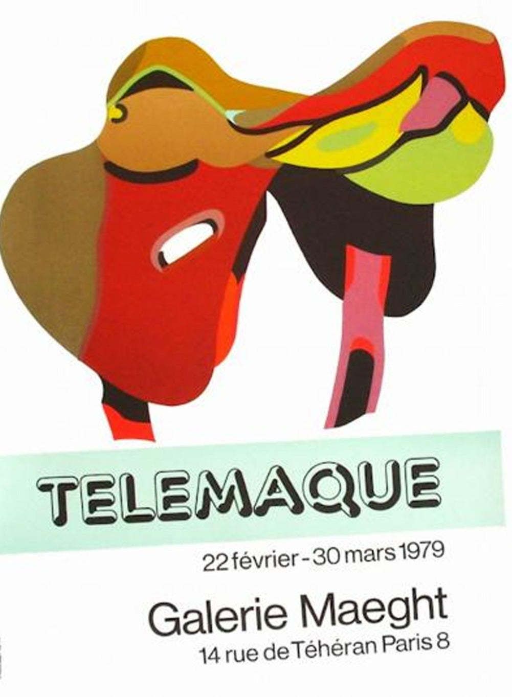 Herve Telemaque   Galerie Maeght  Original Vintage Poster