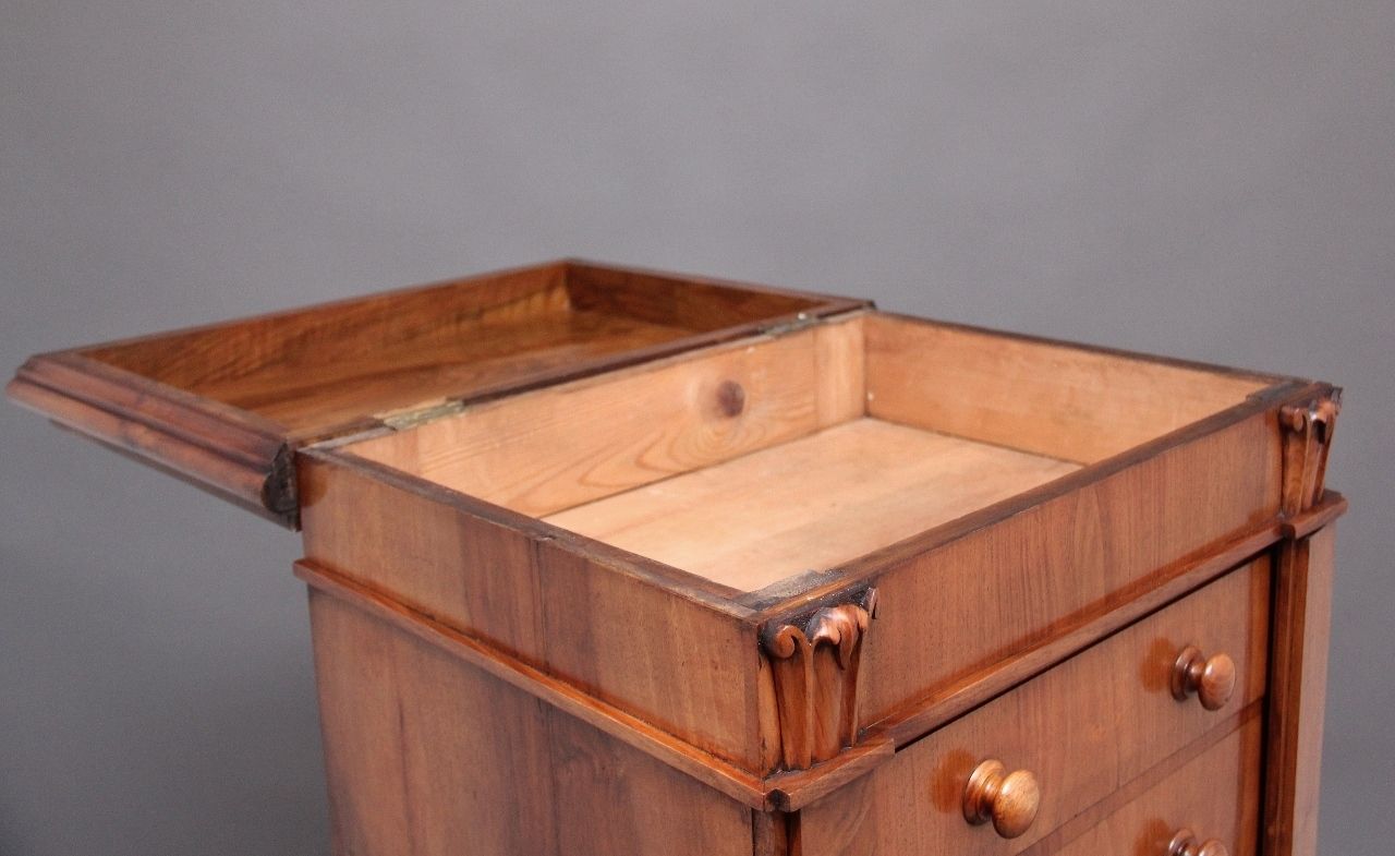 photo for sale Early 19th Century Antique Regency Walnut Wellington Chest