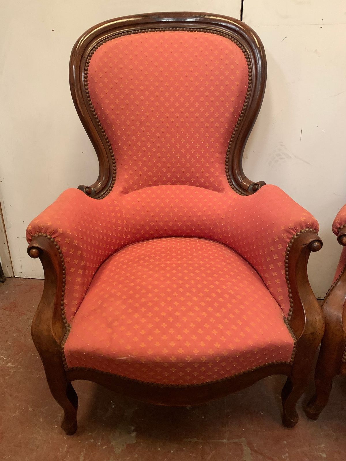 Pair Of Louis Philippe Armchairs In 19th Century Mahogany photo Furniture
