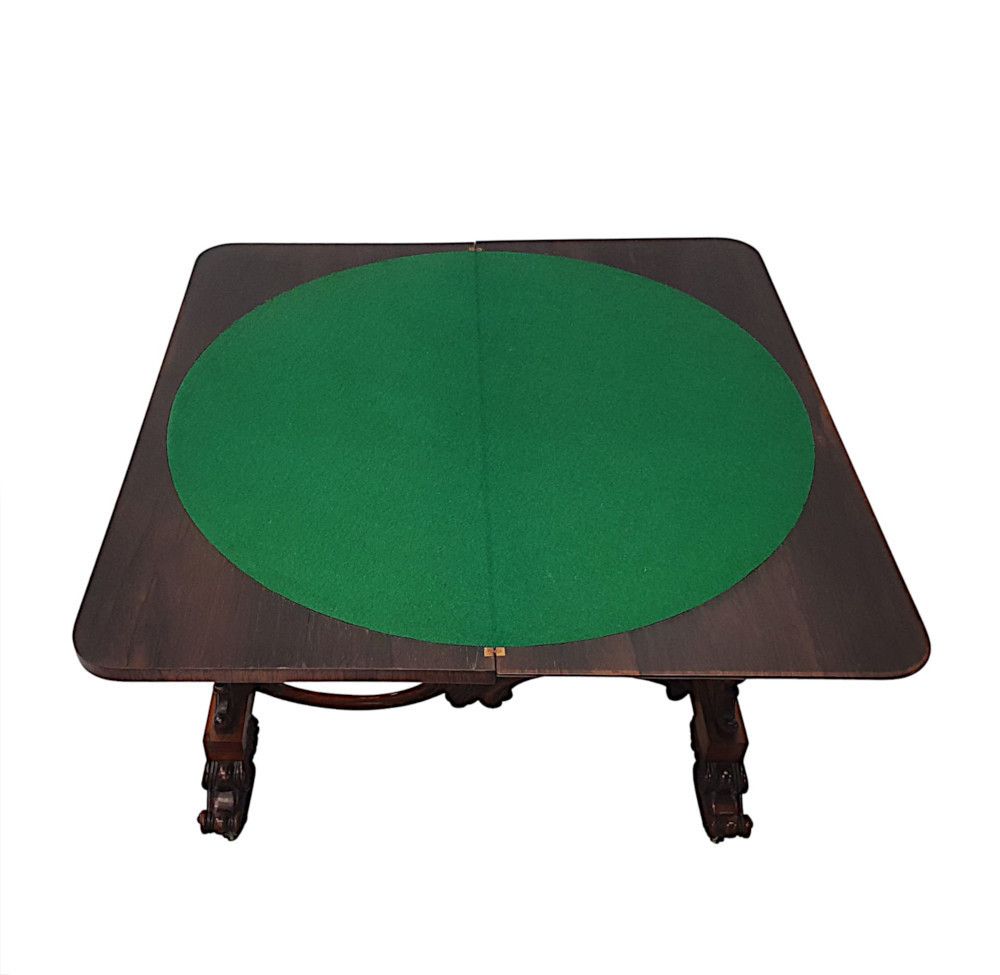 A Rare And Unusual Early 19th Century Turn Over Leaf Card Table photo furniture