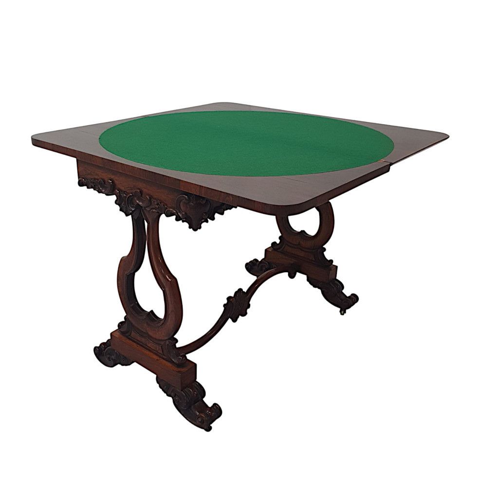 A Rare And Unusual Early 19th Century Turn Over Leaf Card Table photo Furniture