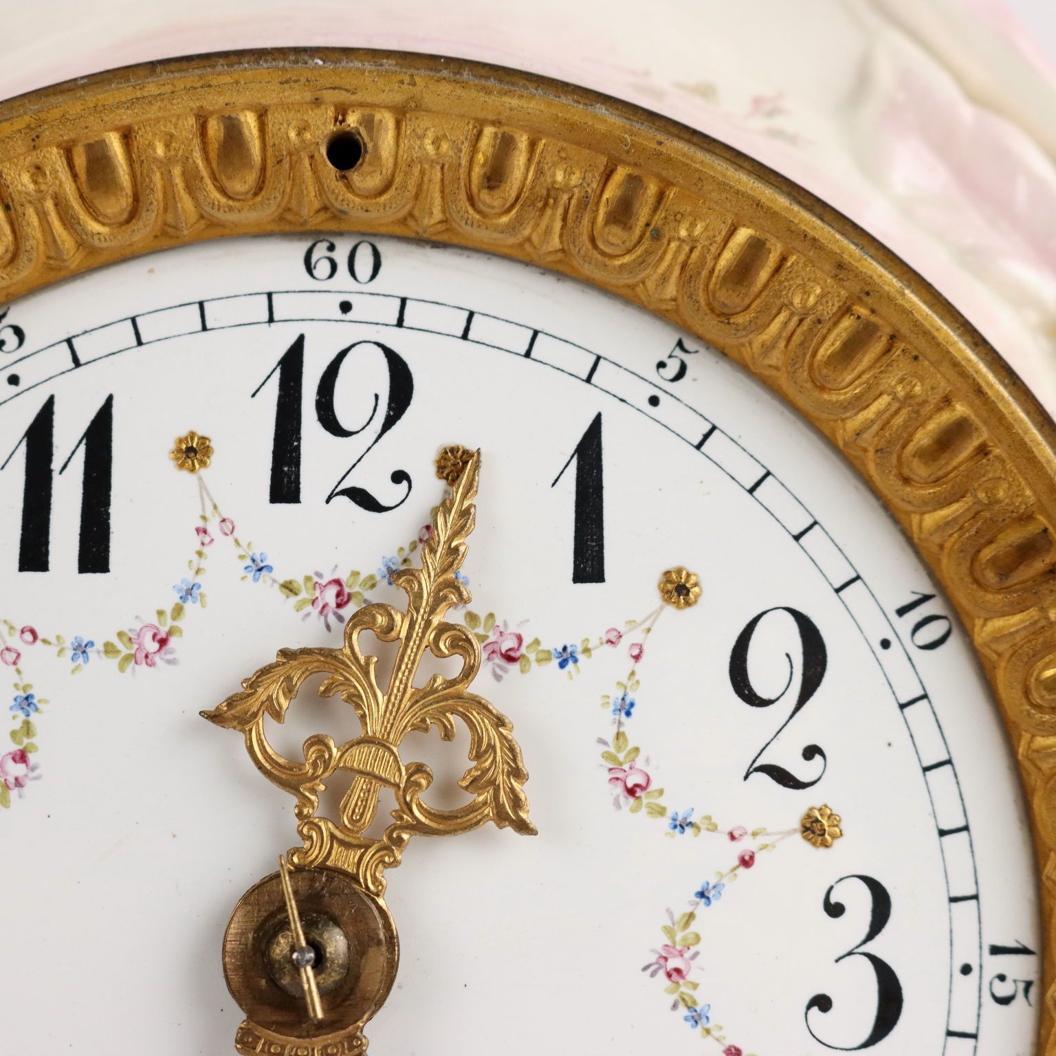 Countertop Clock Baroque Style Porcelain France XIX Century photo Home Decor