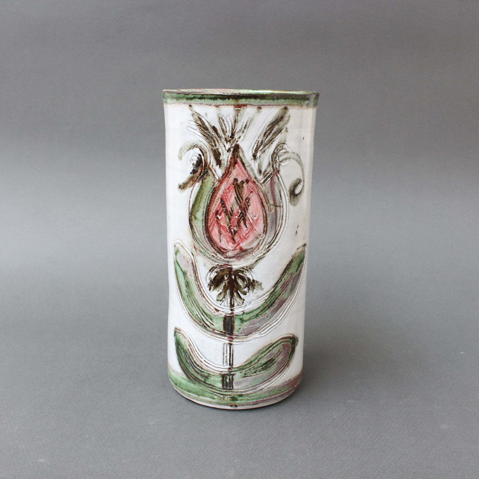 Mid Century French Decorative Vase By Albert Thiry (Circa 1960s) photo vinterior