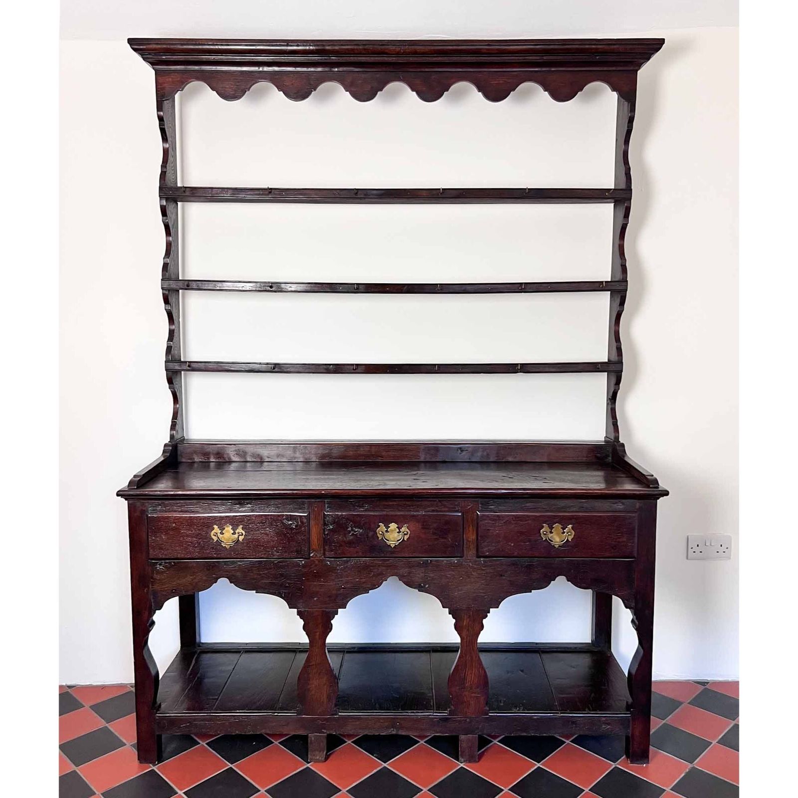 18th Century Welsh Oak Potboard Dresser photo for sale