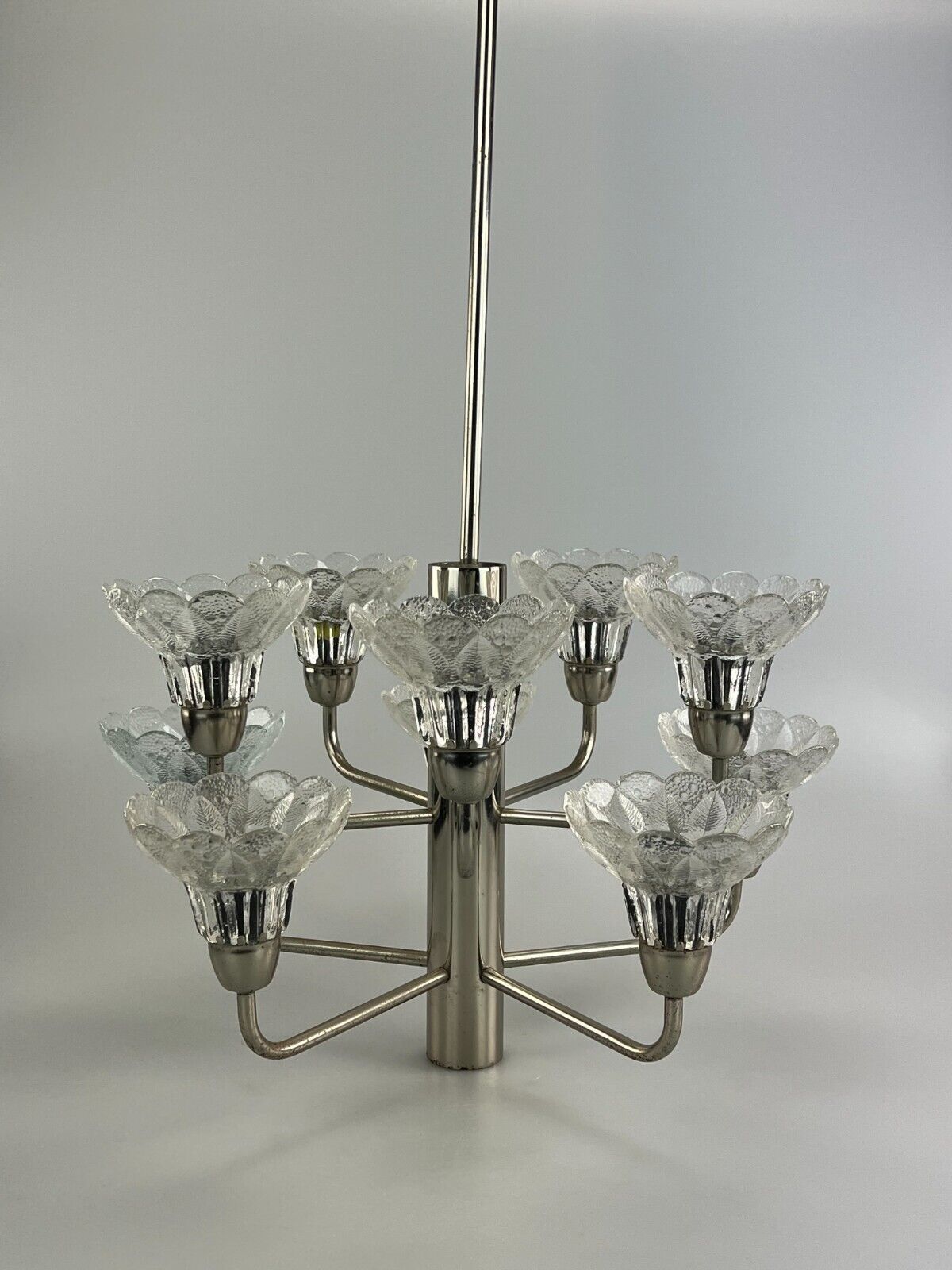 60s 70s Lamp Fixture Ceiling Lamp Chandelier Chandelier Glass Space Age photo furniture