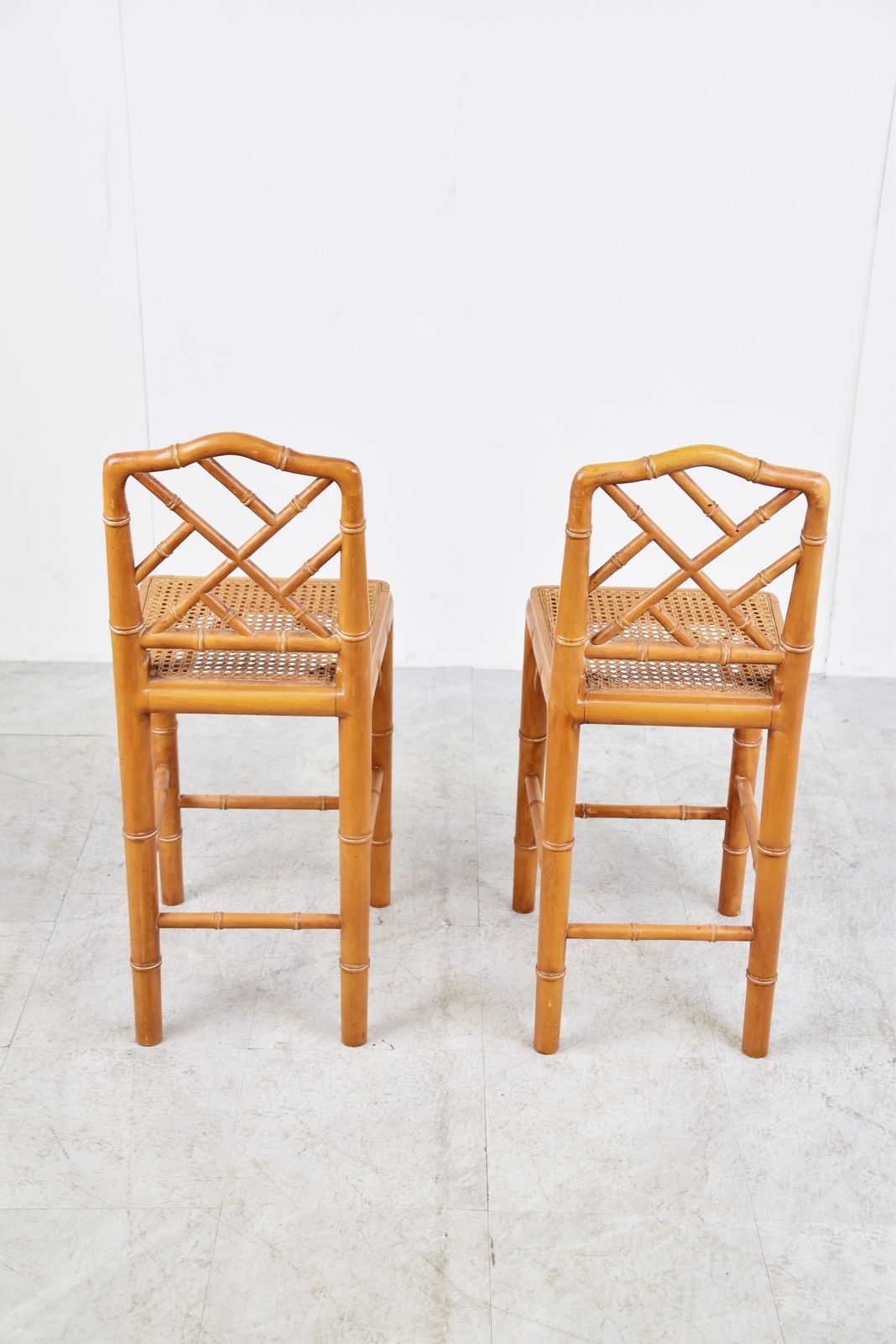 photo furniture Pair Of Faux Bamboo Children Chairs, 1960s