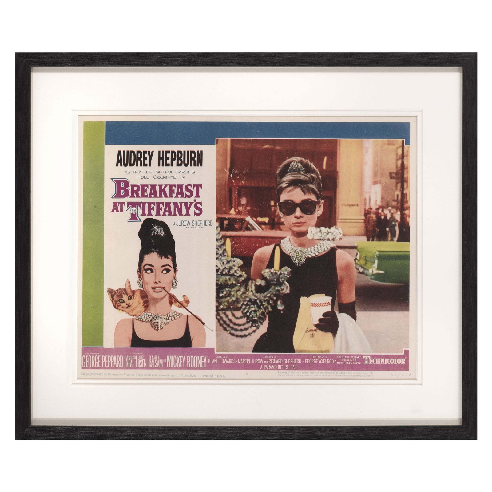 Original Us Lobby Card Number 6 Designed For The Legendary Breakfast At Tiffany's