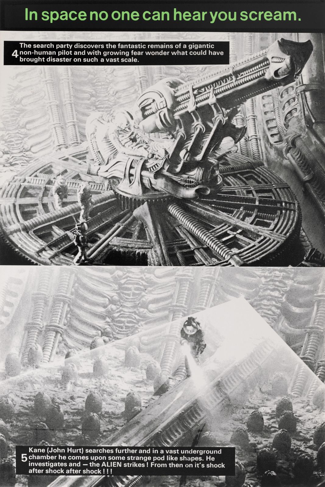 Alien Original Set Of Four British Film Poster photo Art