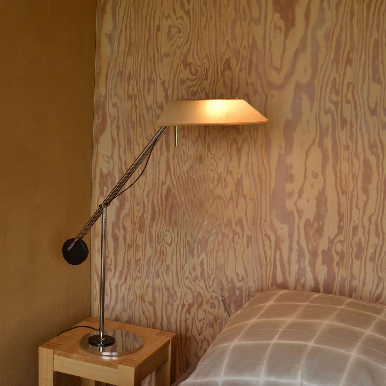 photo for sale Minimalist Black And Chrome Table Lamp, Counter Balance Swiss 1970's