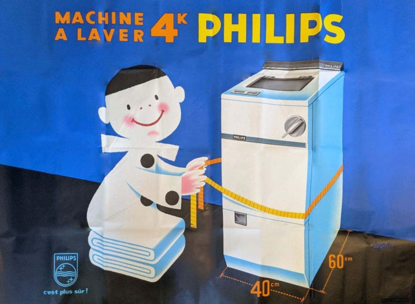 Philips   Machine A Laver Original Vintage Poster