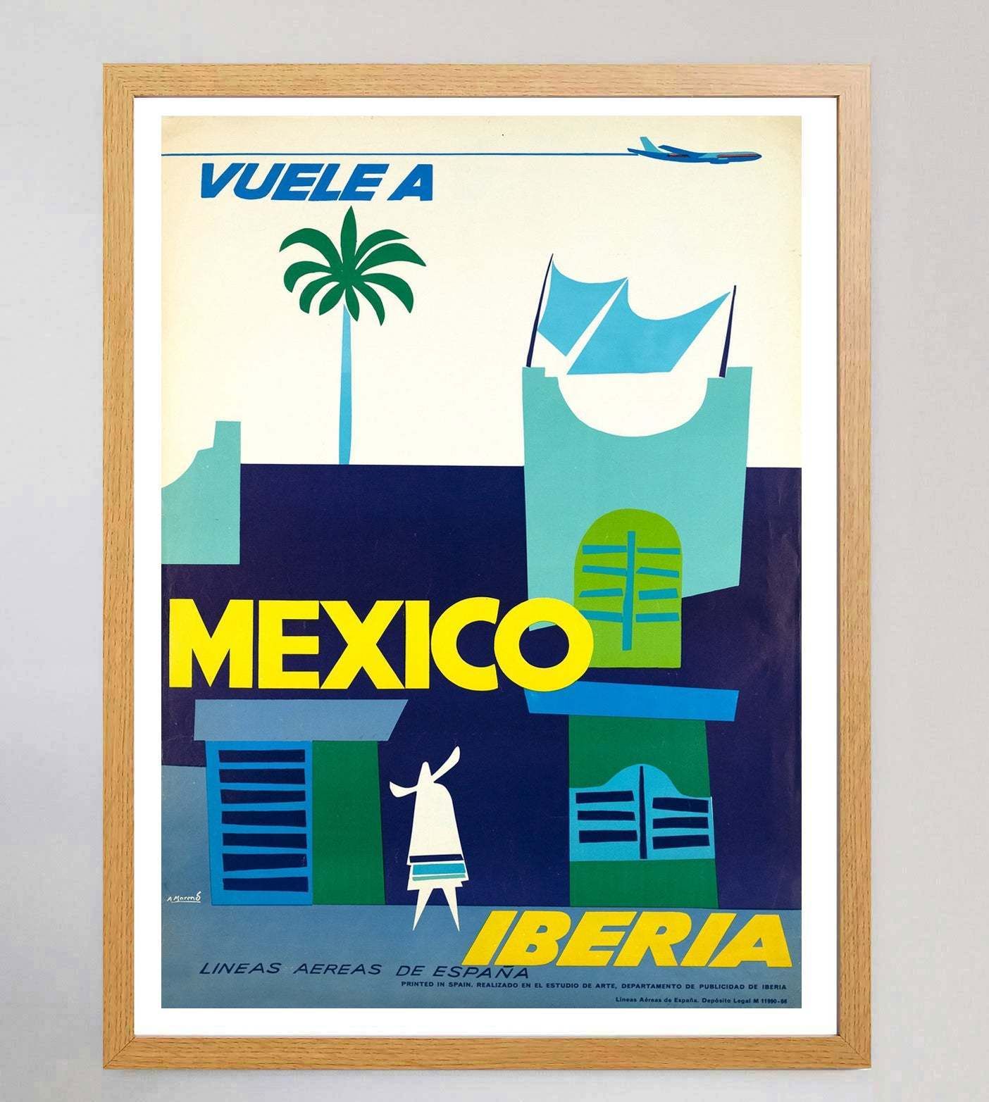 Iberia   Mexico Original Vintage Poster photo Art