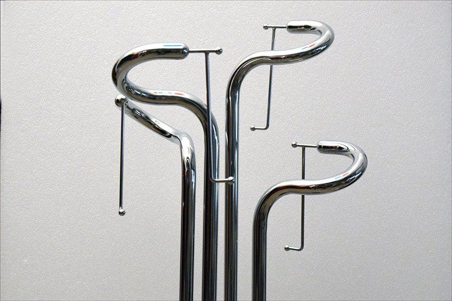 Sculpture Coat Hanger In Chromed Steel, 1970s photo Furniture