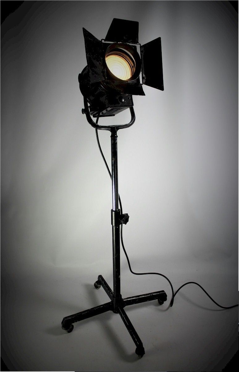 Mole Richardson Spot Flood Theatre Lamp On Stand photo Lighting