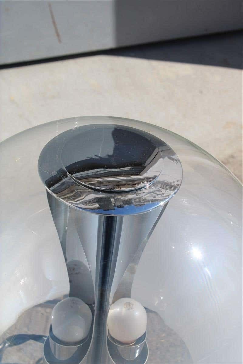 Italian Table Lamp Pop Art Selenova Steel And Murano Glass 1970s photo 1611.0