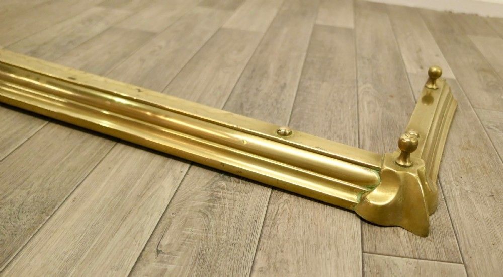 Large Victorian Brass Fender photo Home Fixtures