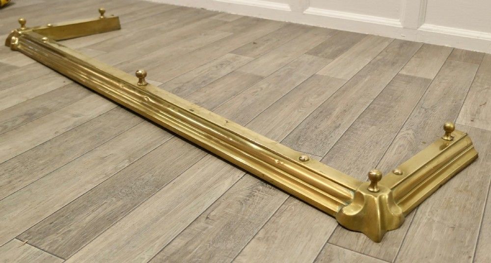 Large Victorian Brass Fender photo 354.0