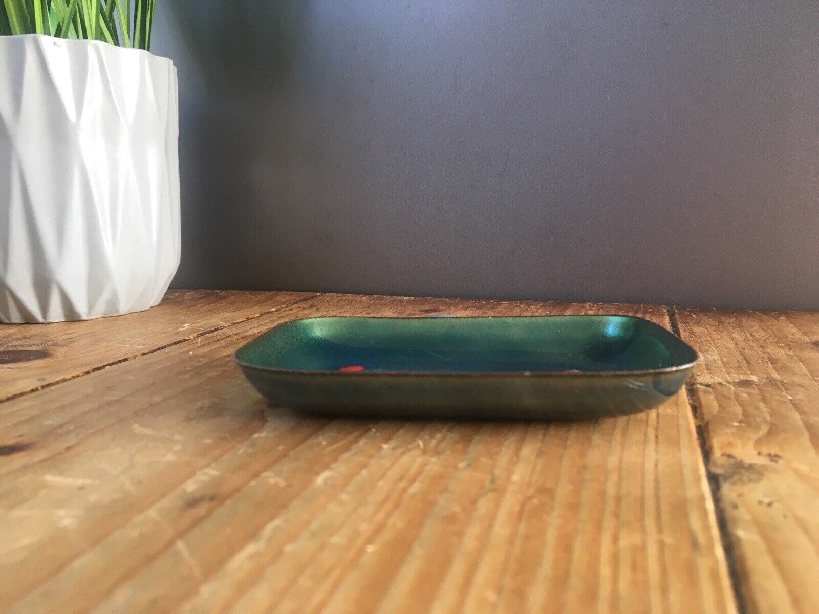 photo for sale 60's Modernist Laurana Rame D'arte Italy Franco Bastianelli Enamel Pin Dish 70's
