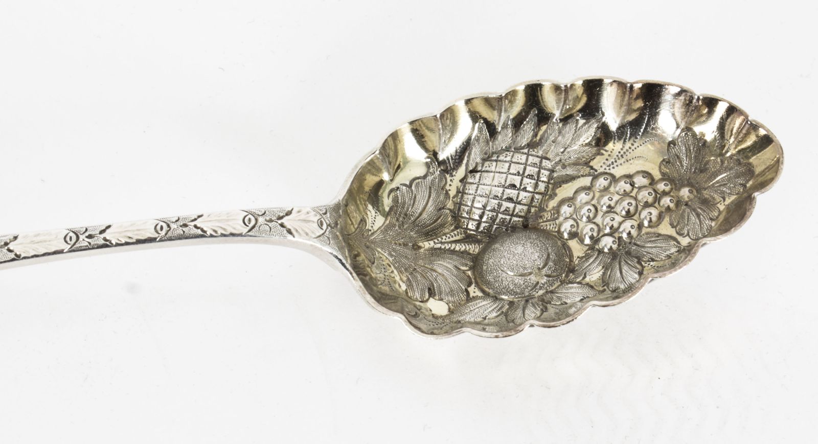photo for sale Antique Boxed Fruit Set Spoons, Nutcrackers, Grape Scissors Hukin & Heath19th C
