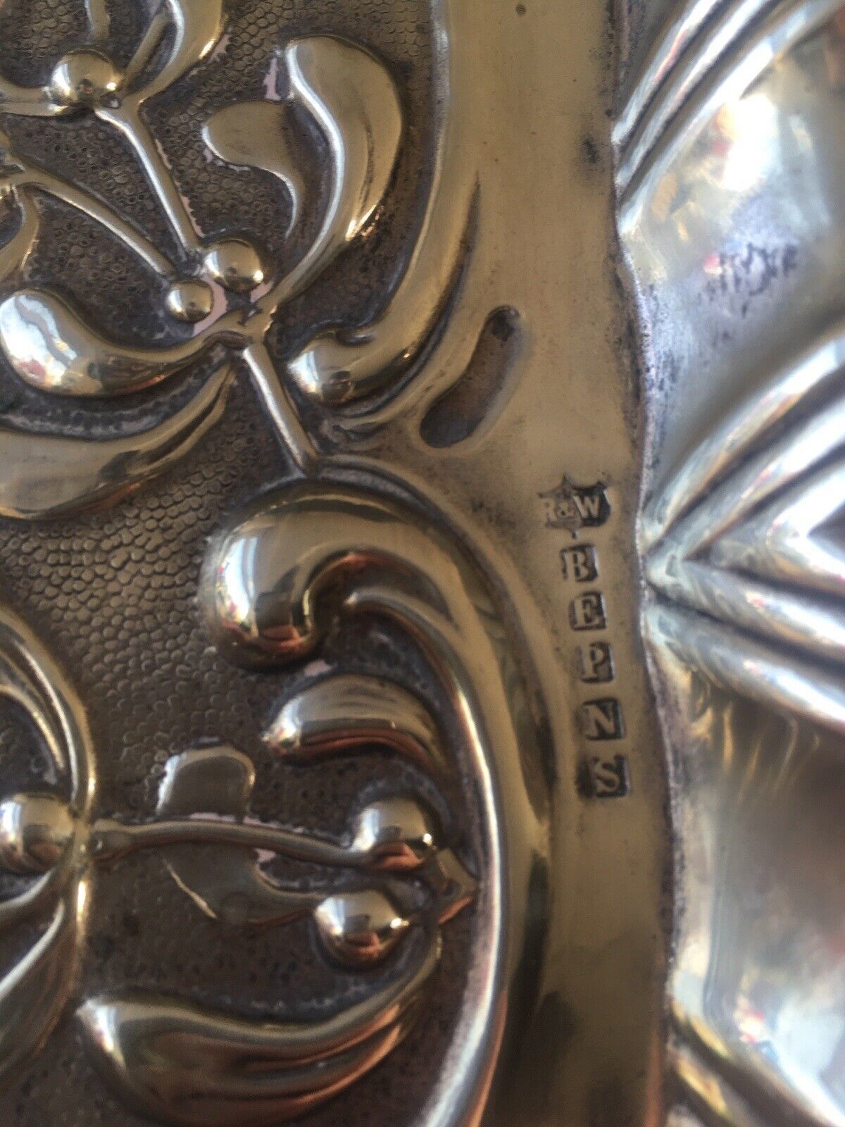 Antique C1900 Art Nouveau Reynolds & Westwood Lady Maiden Epns Silver Card Tray photo furniture