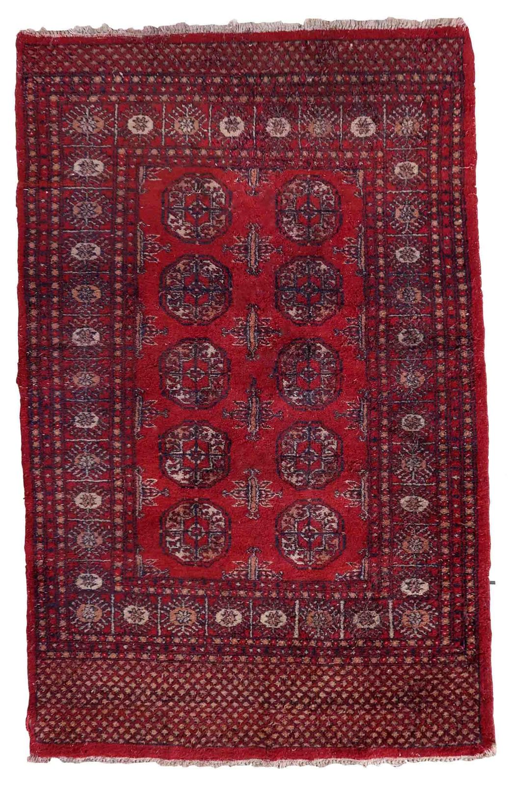 Handmade Vintage Indian Seraband Rug 3.2' X 4.9' (100cm X 151cm) 1950s