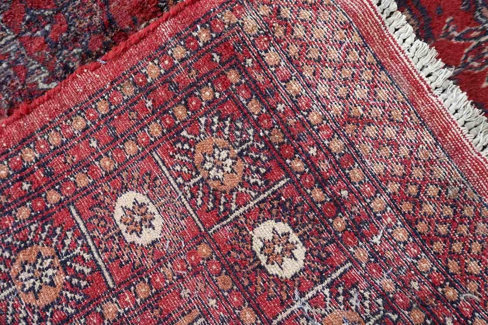 Handmade Vintage Indian Seraband Rug 3.2' X 4.9' (100cm X 151cm) 1950s photo Textiles