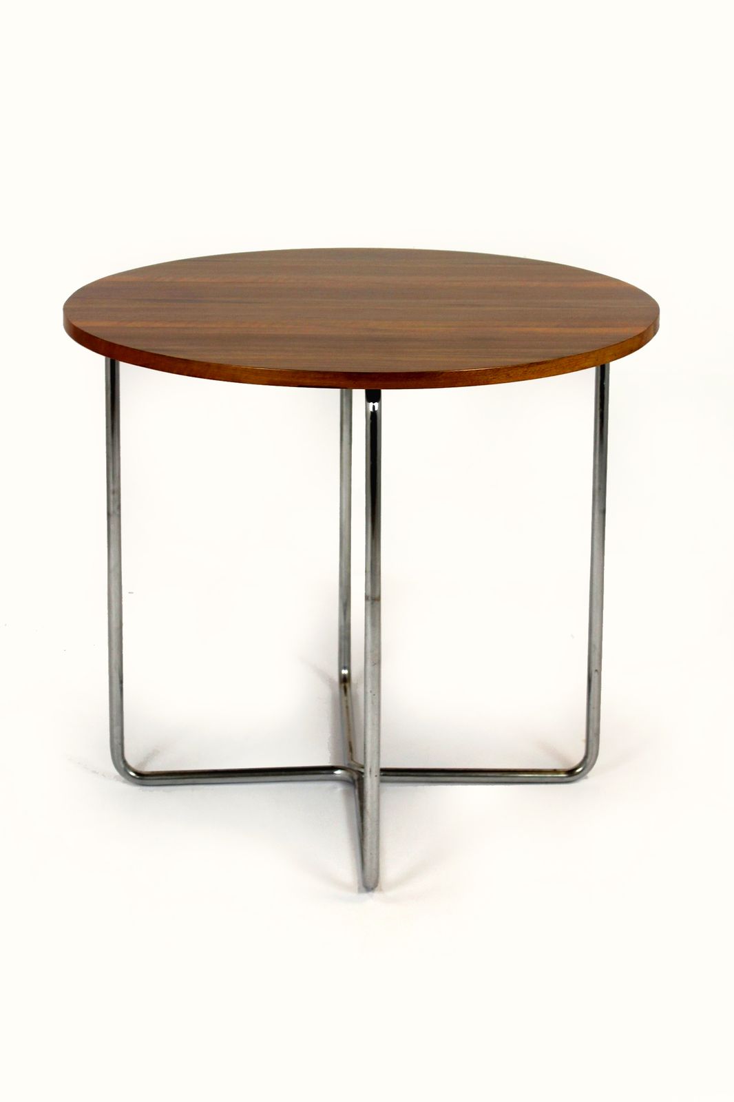 photo vinterior Restored Bauhaus Tubular Steel Set, Round Table And Four Chairs By Mart Stam, 1930s