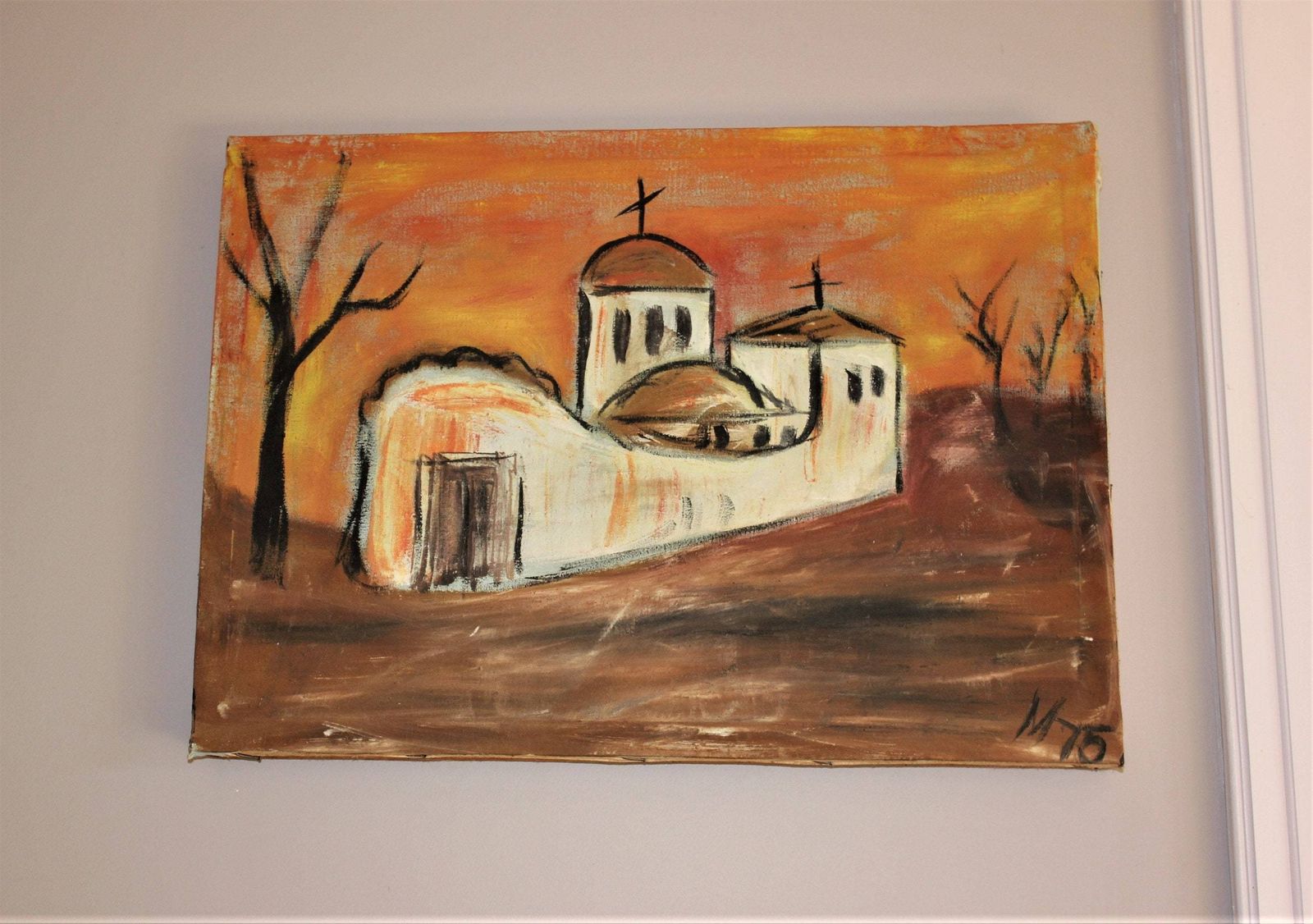 Landscape Oil Painting Original Contemporary Art, Canvas Wall Autumn Painting, Weddings, Anniversary Gift photo 280.0