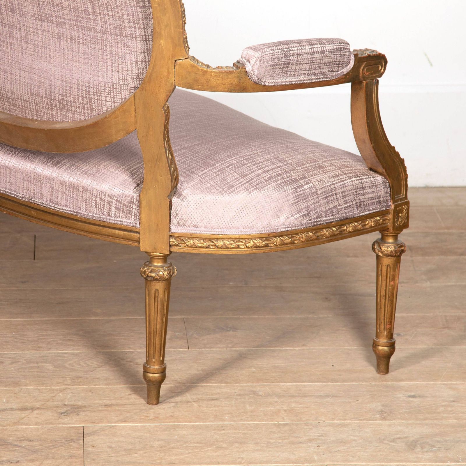 Stunning Antique Vintage French Regency Style 20th Century Reupholstered Sofa photo buy