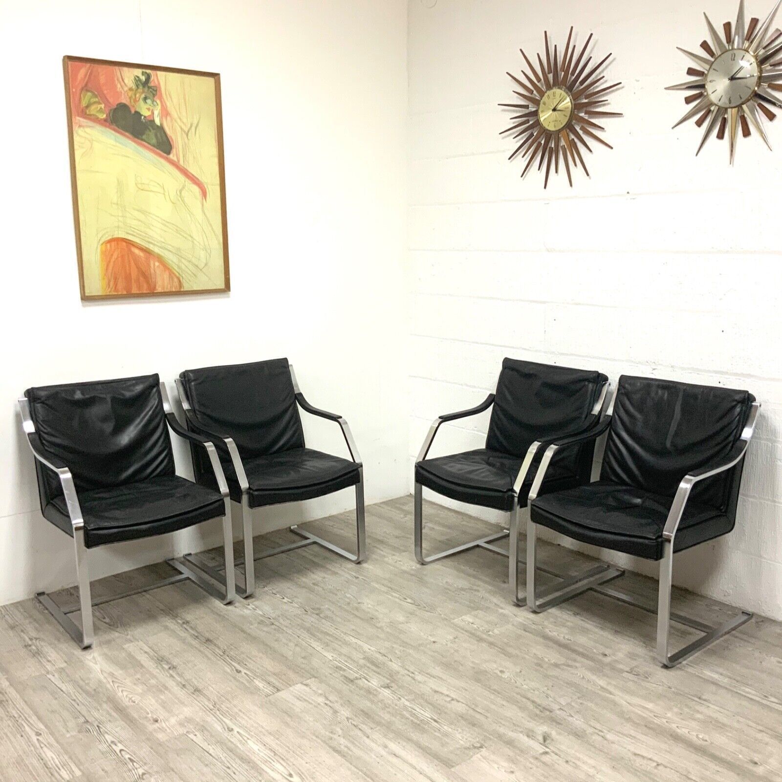 Leather Office Chair Designed By Rudolf Glatzel For Walter Knoll 1970s Set Of 4 photo 1995.0