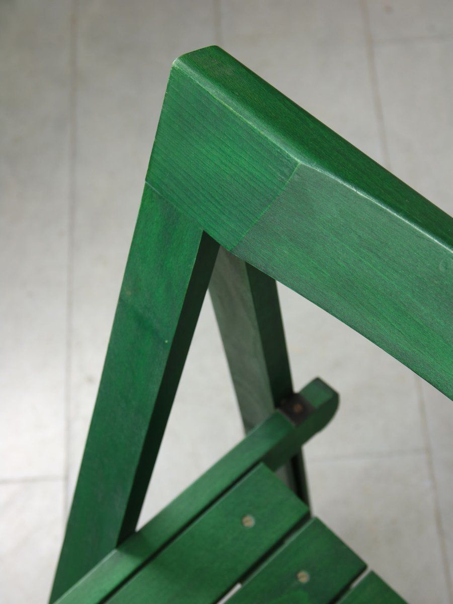 photo furniture Vintage Green Trieste Folding Chair Attributed To Aldo Jacober, 1960s
