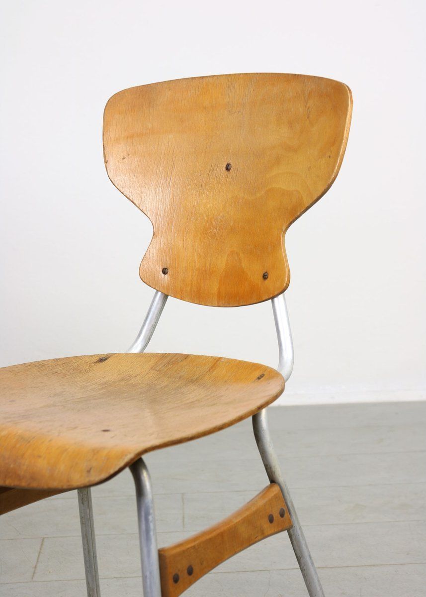 Mid Century Plywood Desk Chairs By Niko Kralj For Stol Kamnik, Set Of 2 photo for sale