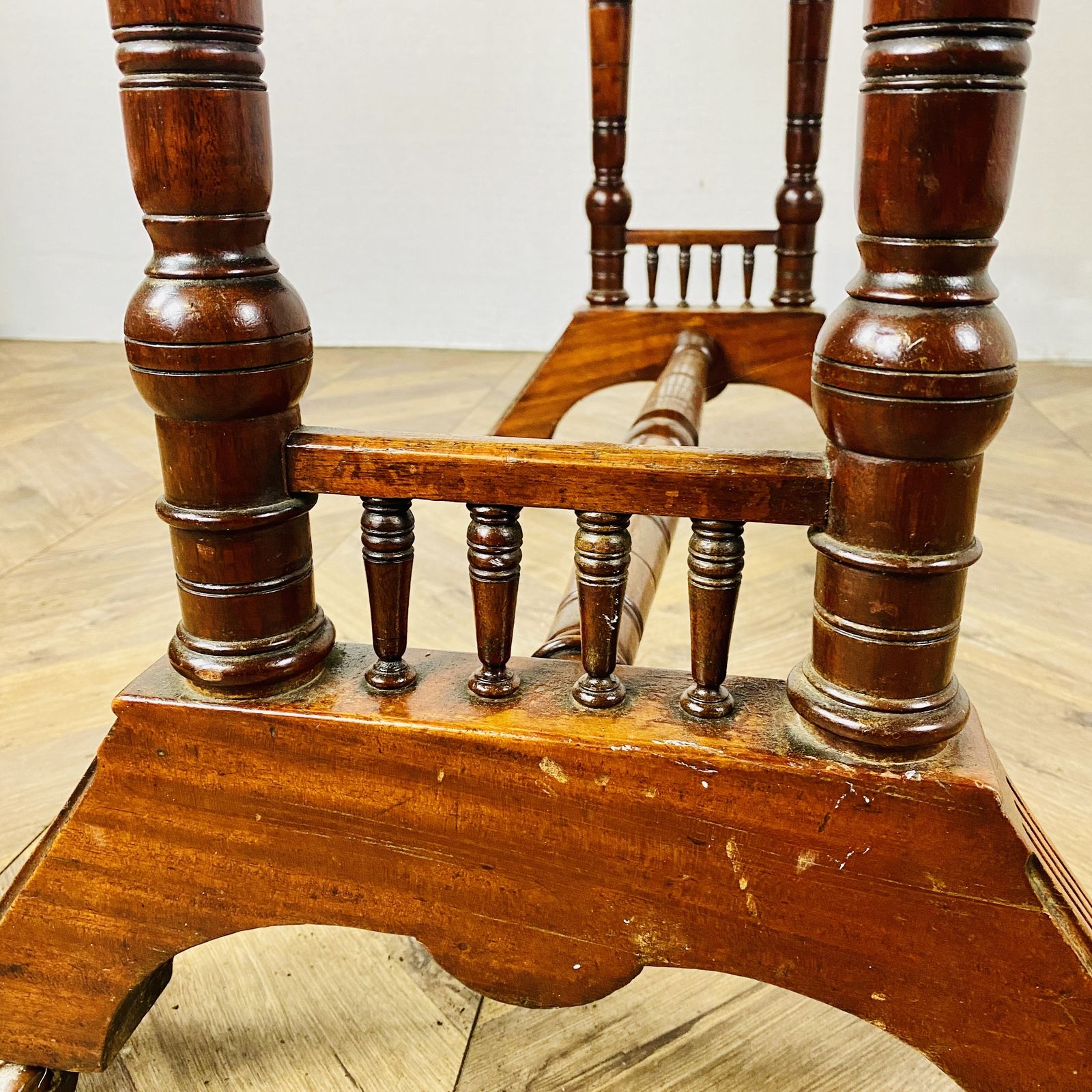 Antique English Mahogany Console On Castors, 19th Century photo Furniture