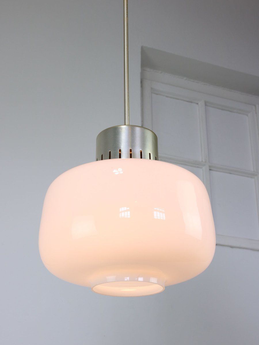 Mid Century Opaline Pendant Lamp photo vinterior