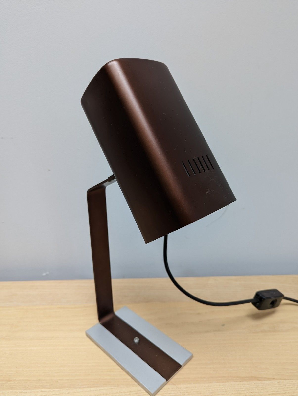 Italian Desklamp In Bronze And Silver photo buy