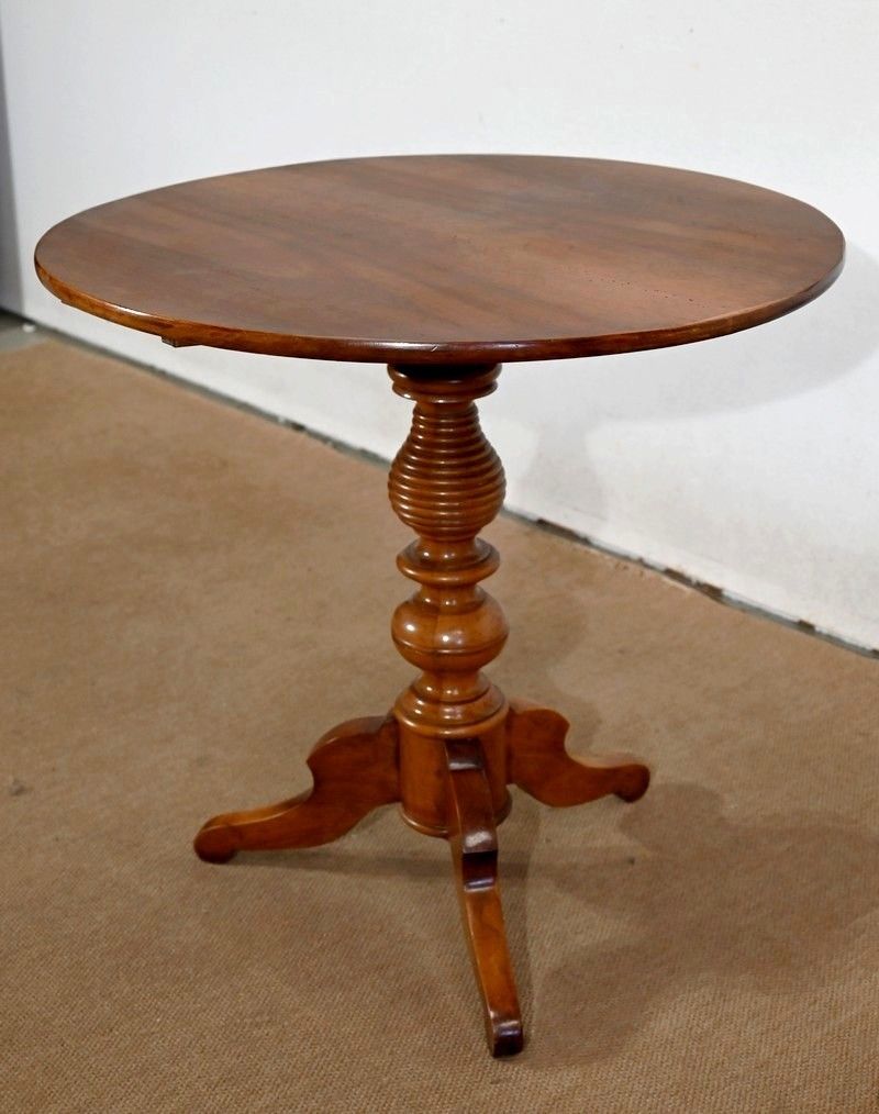 Pedestal Table In Solid Walnut, Louis Philippe Style   2nd Half Of The 19th Century photo Furniture