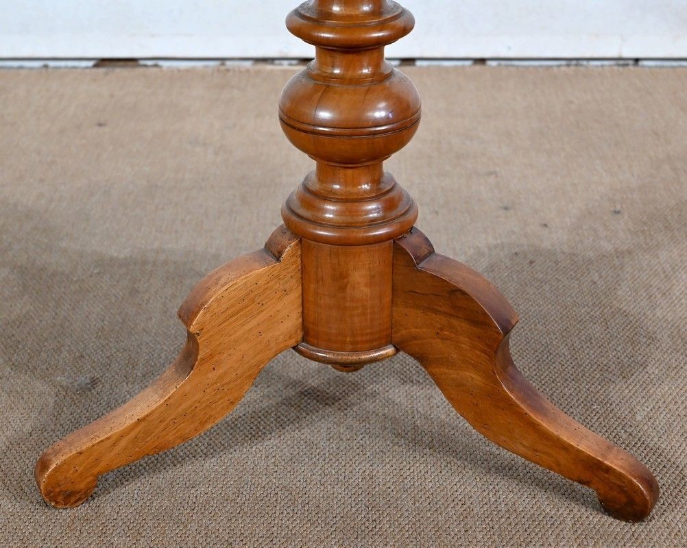 Furniture Pedestal Table In Solid Walnut, Louis Philippe Style   2nd Half Of The 19th Century photo