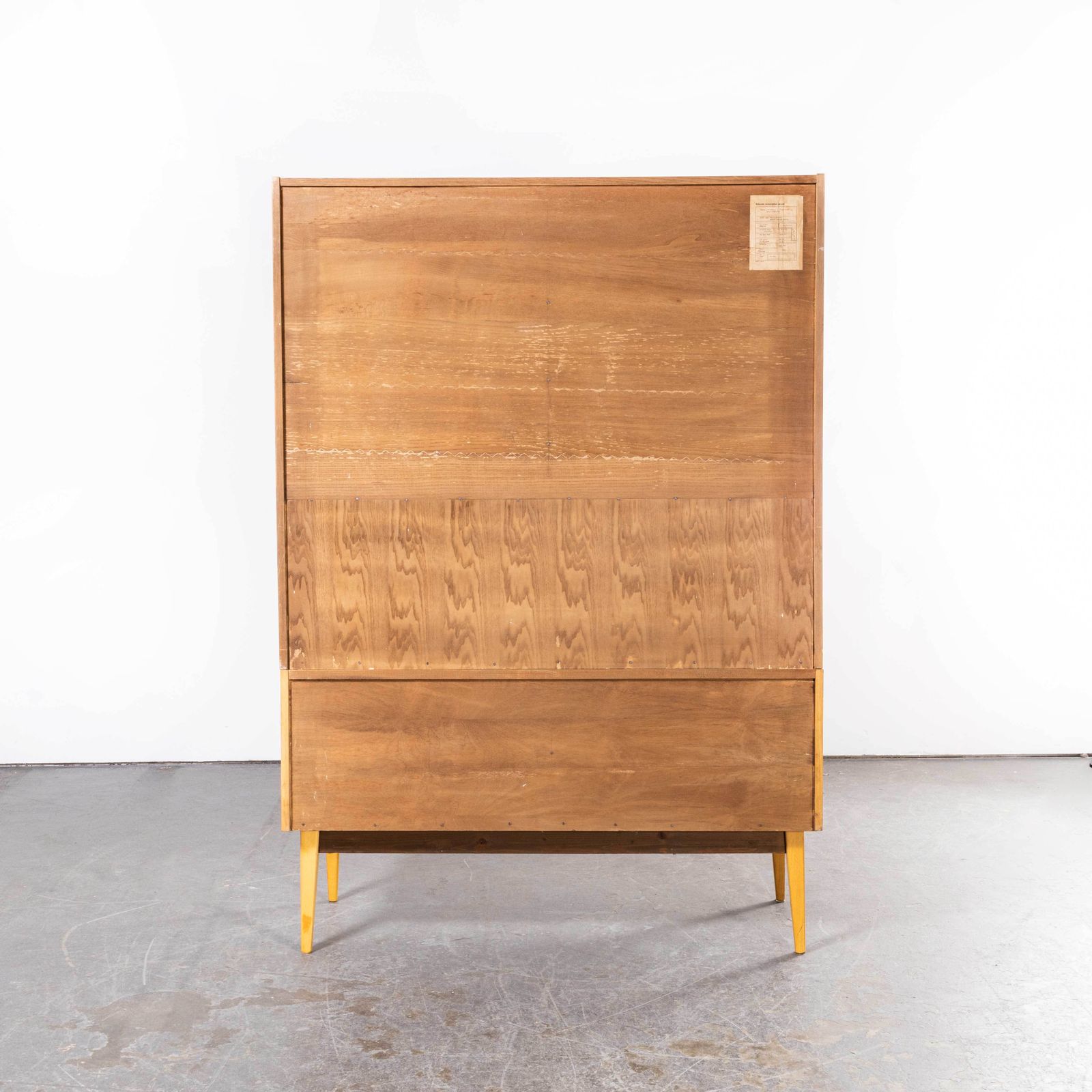 894.0 1960’s Four Door Birch Two Tone Cabinet – Nabytek Czech photo