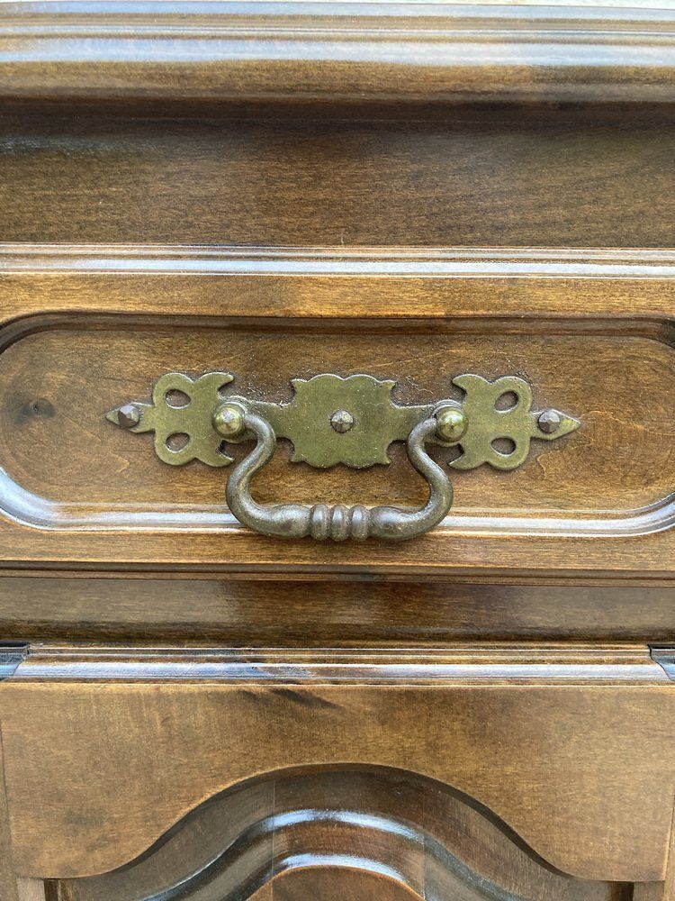 20th Spanish Nightstands With Drawer & Bronze Details, 1920, Set Of 2 photo vinterior