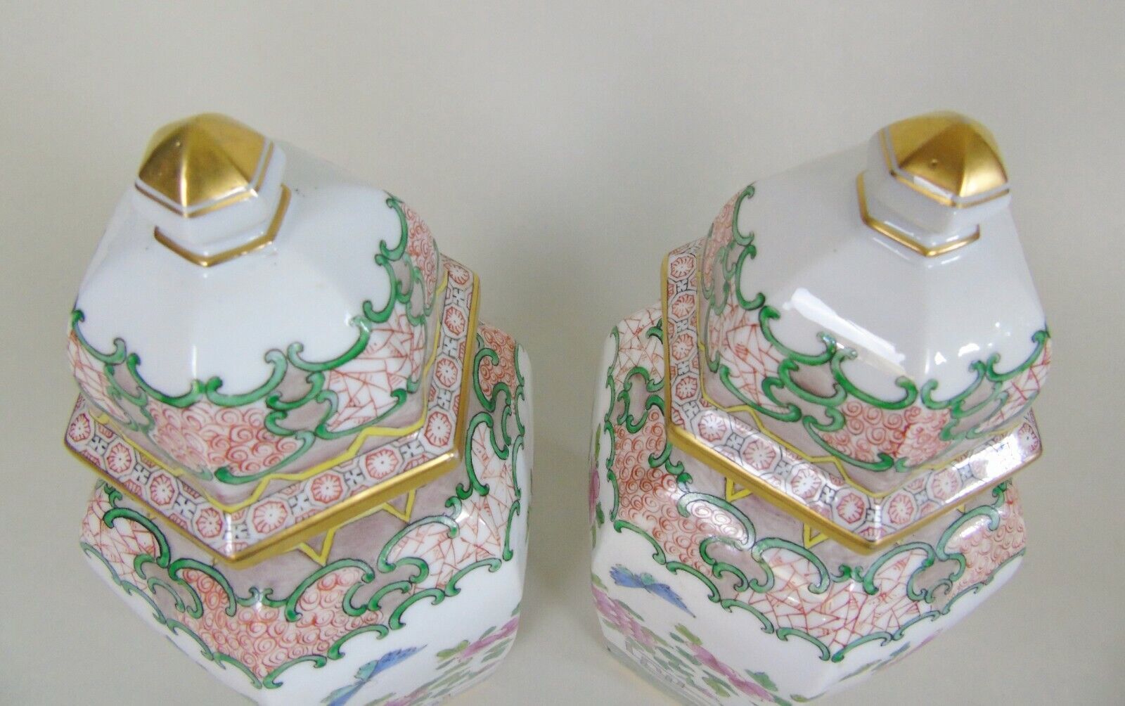 Pair Of Famille Rose Chinese Porcelain Vases photo buy