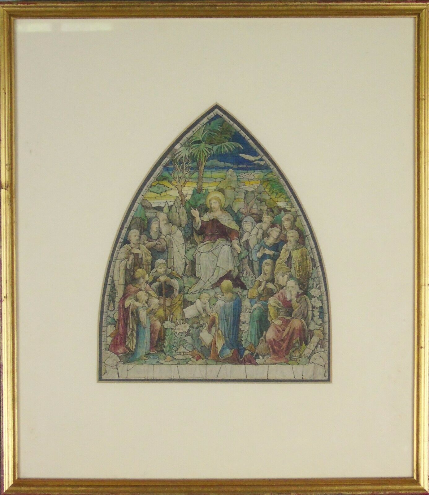 Watercolour Study For Stained Glass Panel Heaton Butler And Bayne 19th Century photo Art