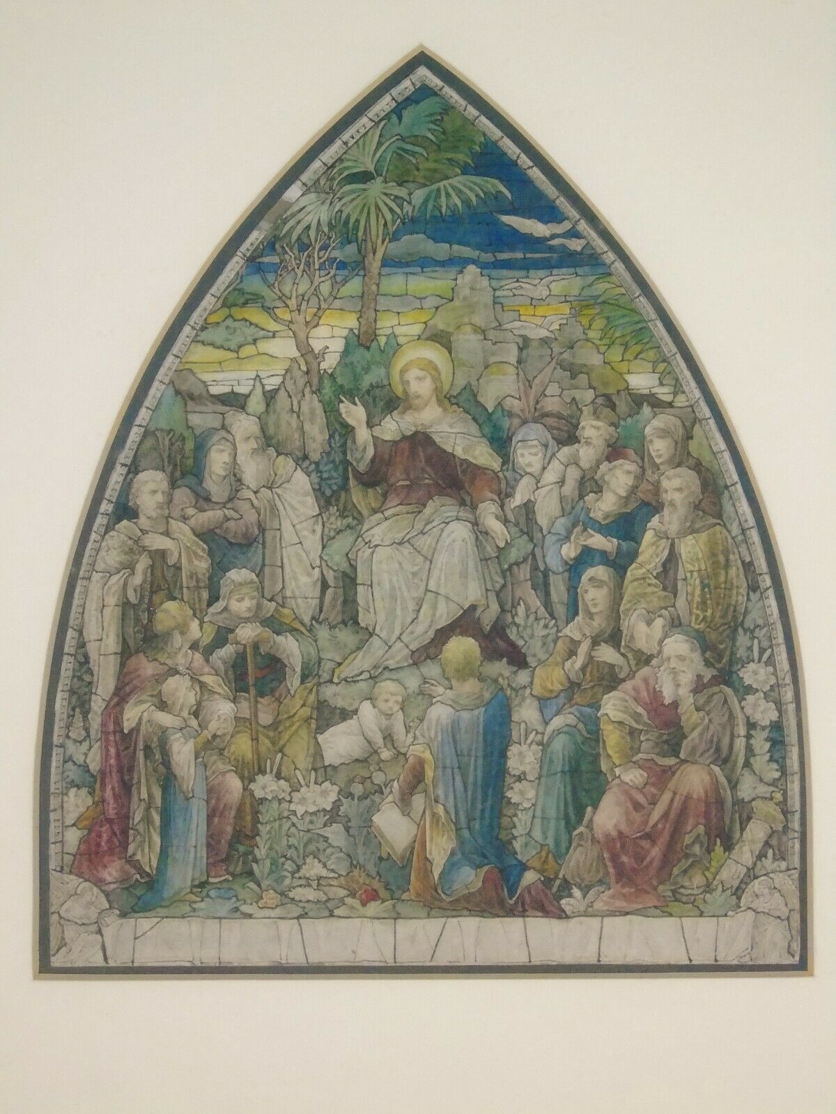 Watercolour Study For Stained Glass Panel Heaton Butler And Bayne 19th Century photo buy
