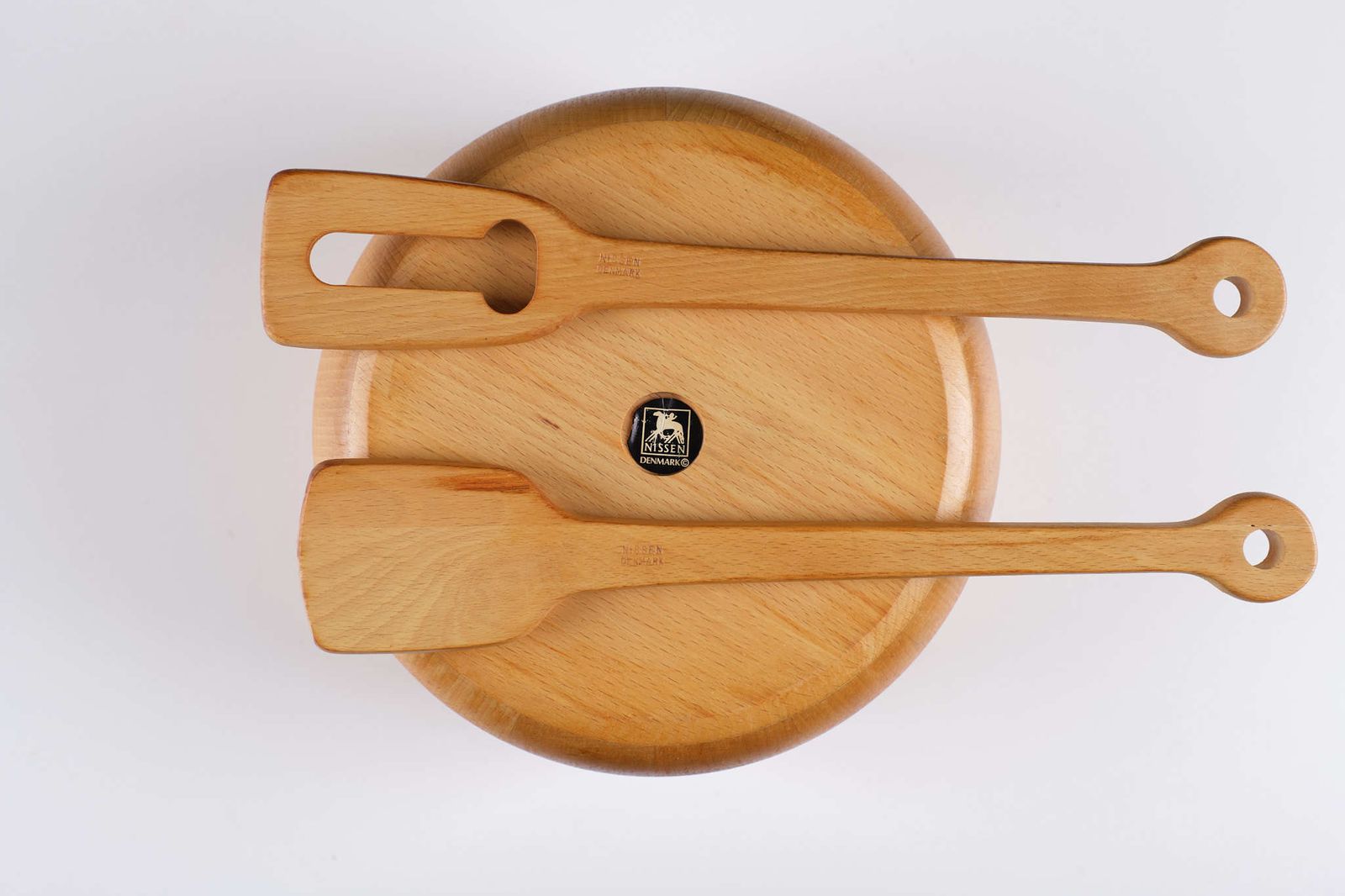 Richard Nissen Solid Teak Salad Bowl Set, 1960s, Denmark photo Home Decor