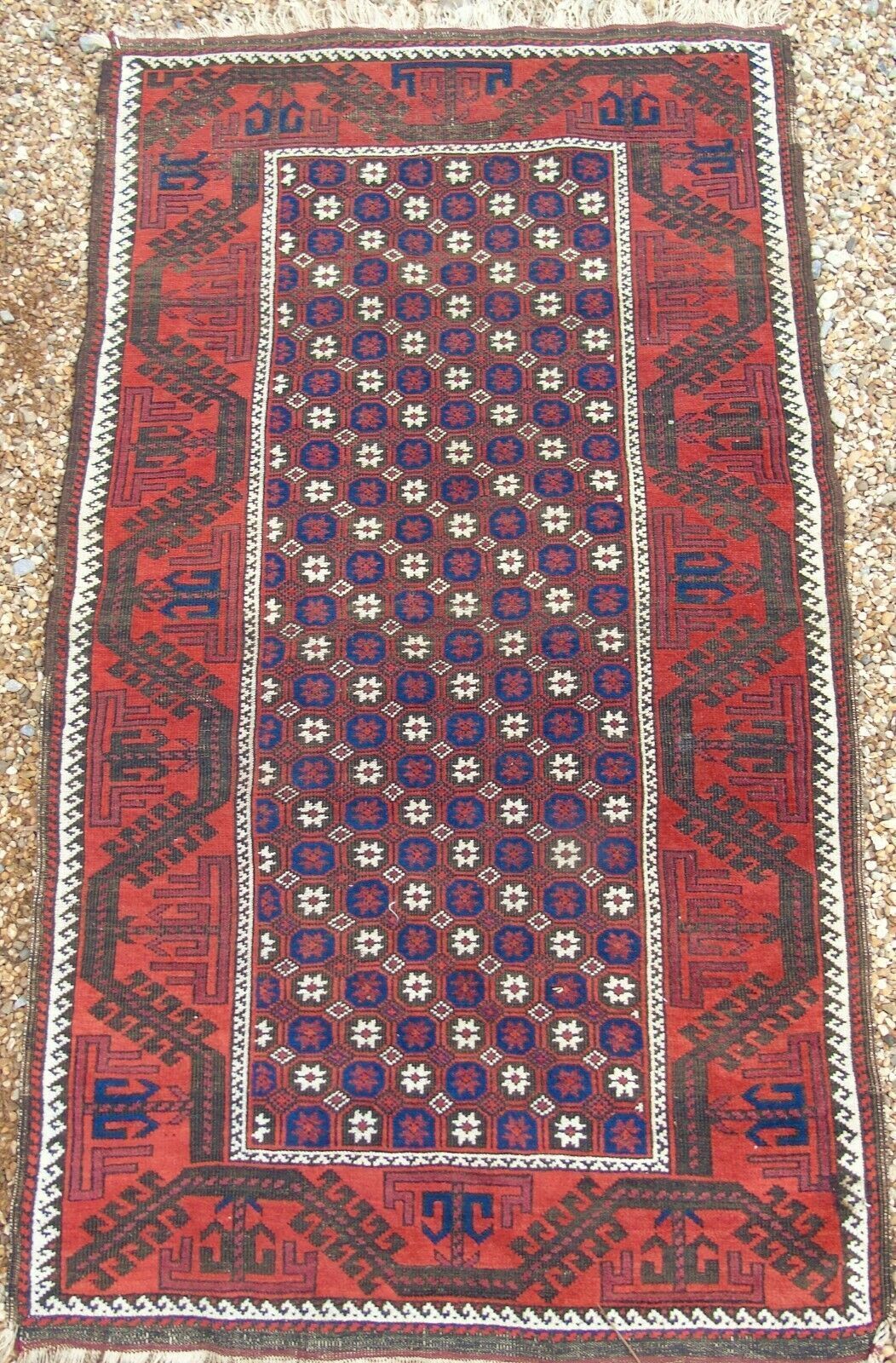 Antique Balouch Carpet Rug, 1900s
