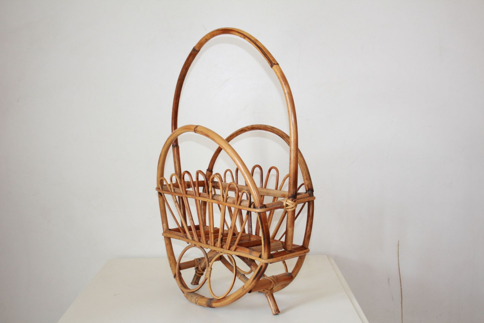 photo for sale 1960s Vintage Italian Bamboo Magazine Rack