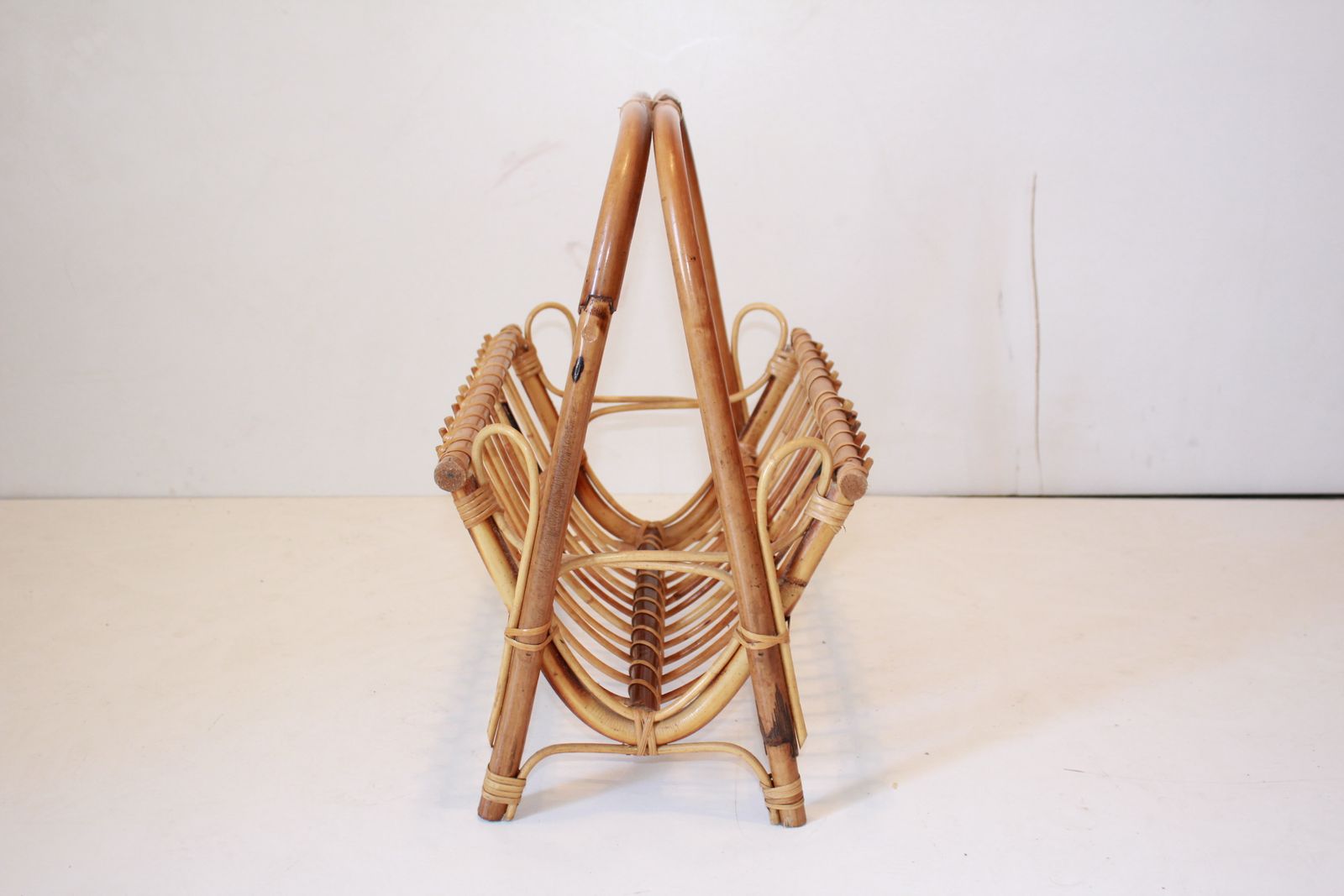 1960s Bamboo Magazine Rack, Franco Albini 1960's photo vintage