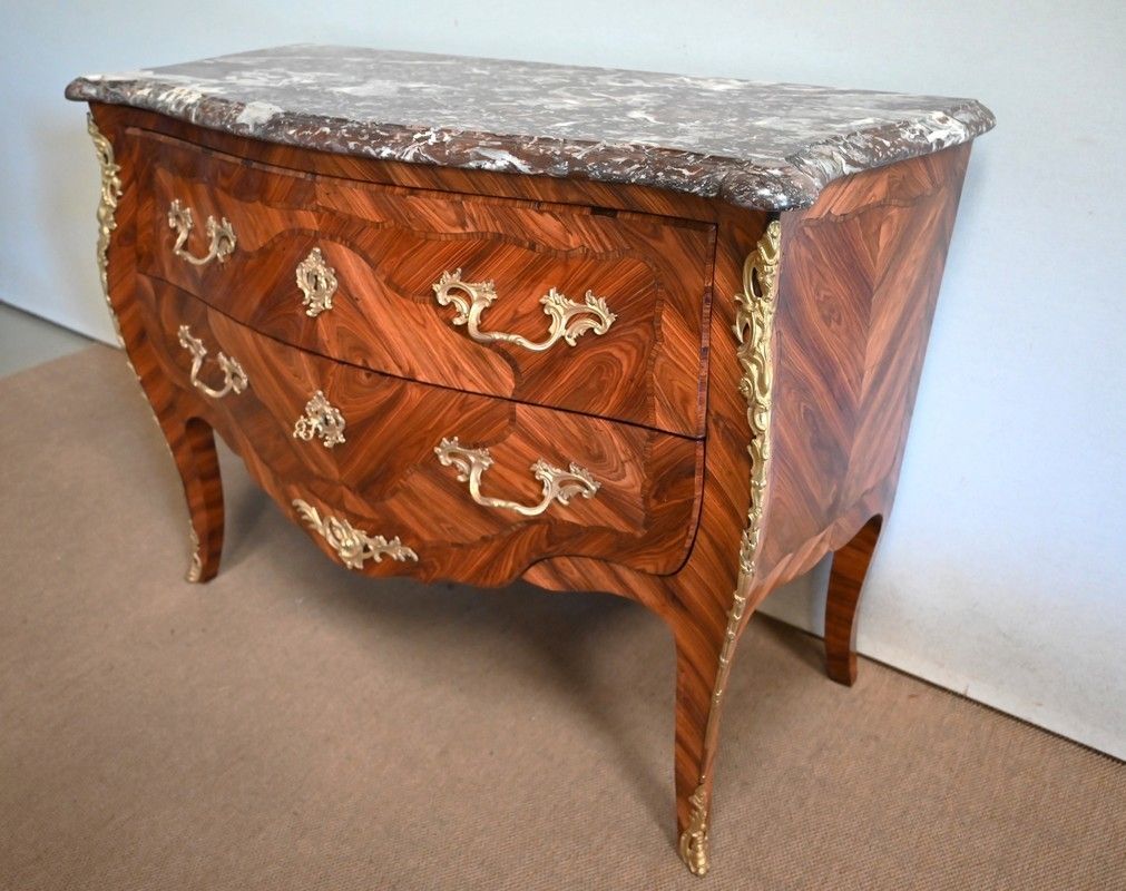 Chest Of Drawers, Louis XV Style   2nd Half Of The 19th Century photo for sale