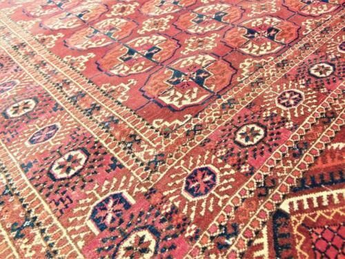 Antique Tekke Turkman Carpet Rug Emirate Of Bukhara Late 19th Century photo 695.0