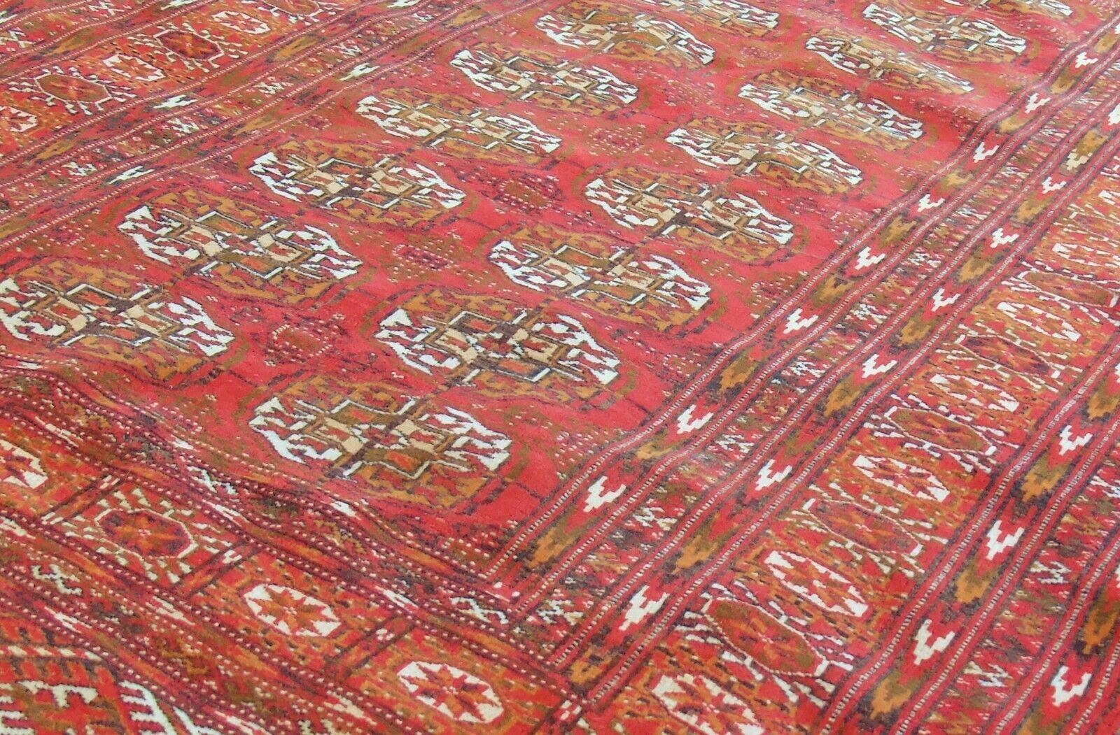 Antique Tekke Turkman Carpet, 1920s photo Textiles